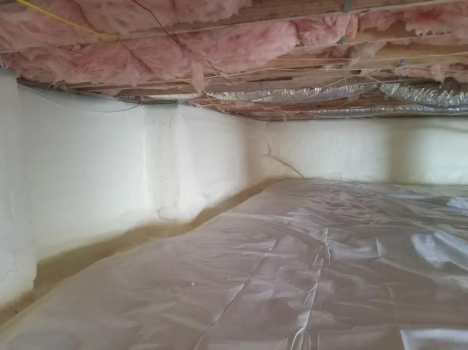 Crawl space encapsulation with closed-cell spray foam for Spray Foam Roofing in Pensacola
